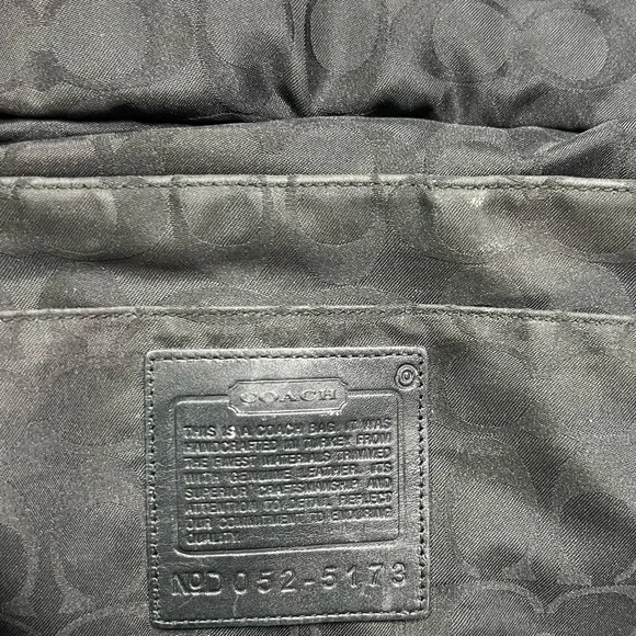 Coach 5173 Nylon Large Black Tote Bag - Picture 8 of 13